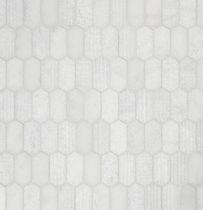 Shift Picket Mosaic 13X13 White Textured