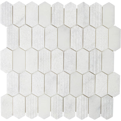 Shift Picket Mosaic 13X13 White Textured