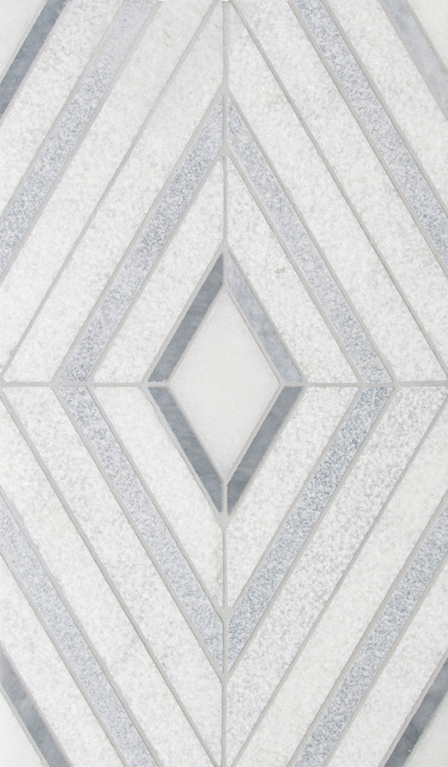 Shift Solitaire Mosaic 12X12 White/Grey Textured