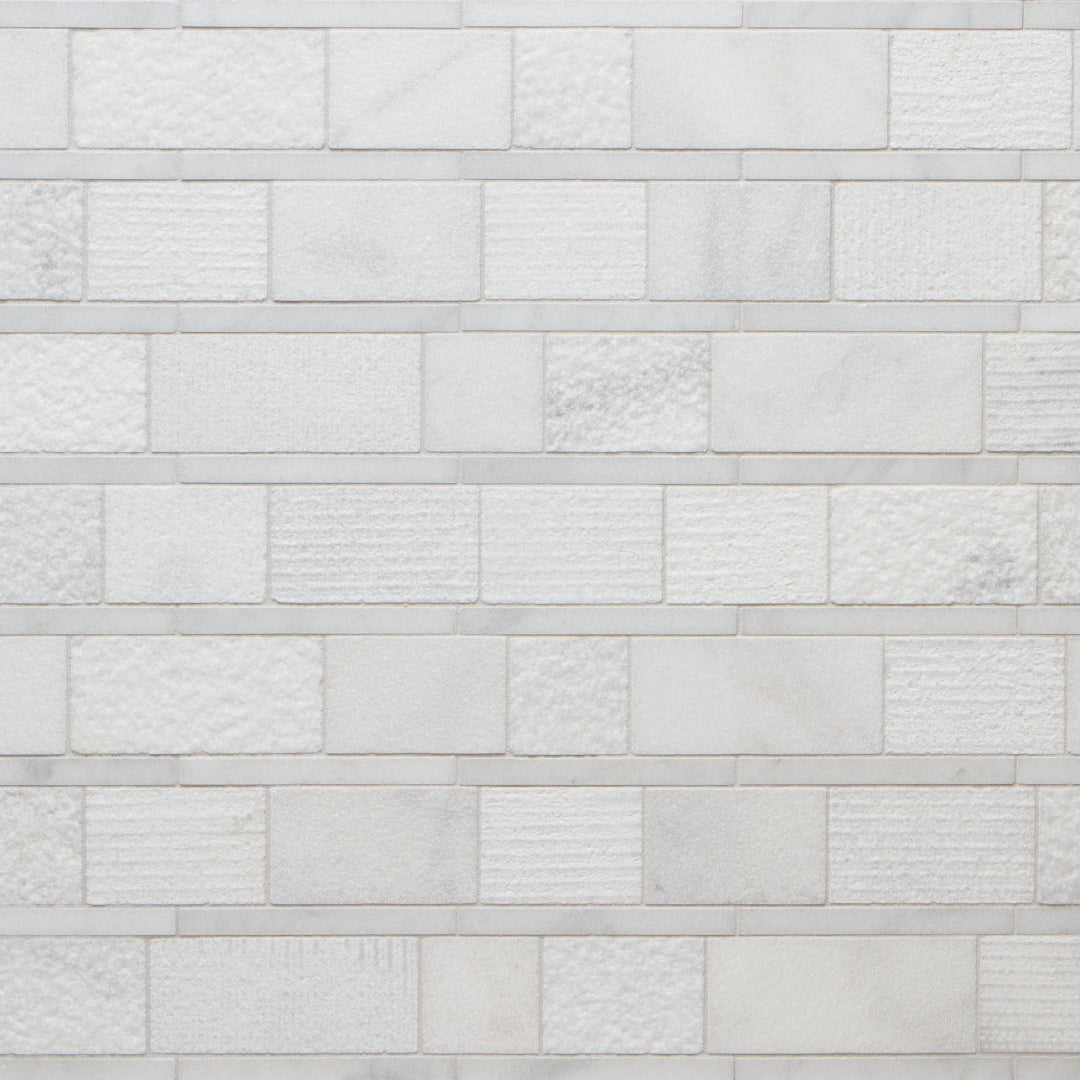 Shift Mosaic 13-1/8X12-1/8 White Textured