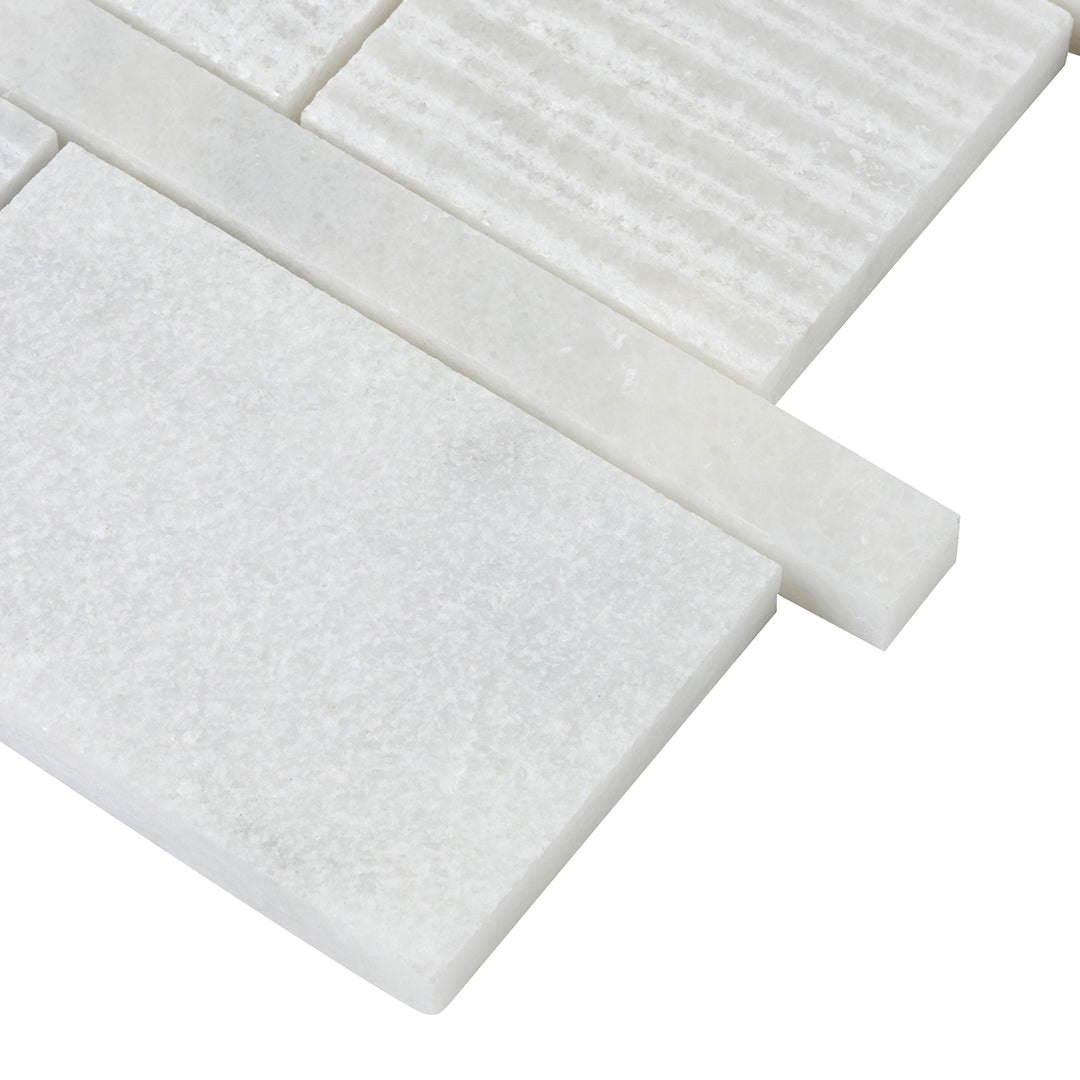Shift Mosaic 13-1/8X12-1/8 White Textured