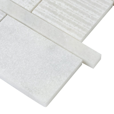 Shift Mosaic 13-1/8X12-1/8 White Textured