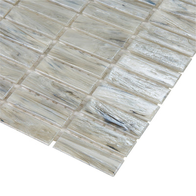 Shimmer Rectangle Mosaic 12X12 Driftwood Textured