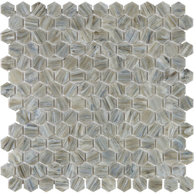 Shimmer Hexagon Mosaic 12X12 Driftwood Textured