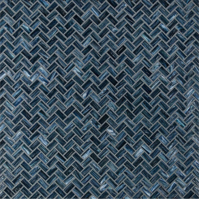 Shimmer Herringbone Mosaic 12X12 Marina Textured