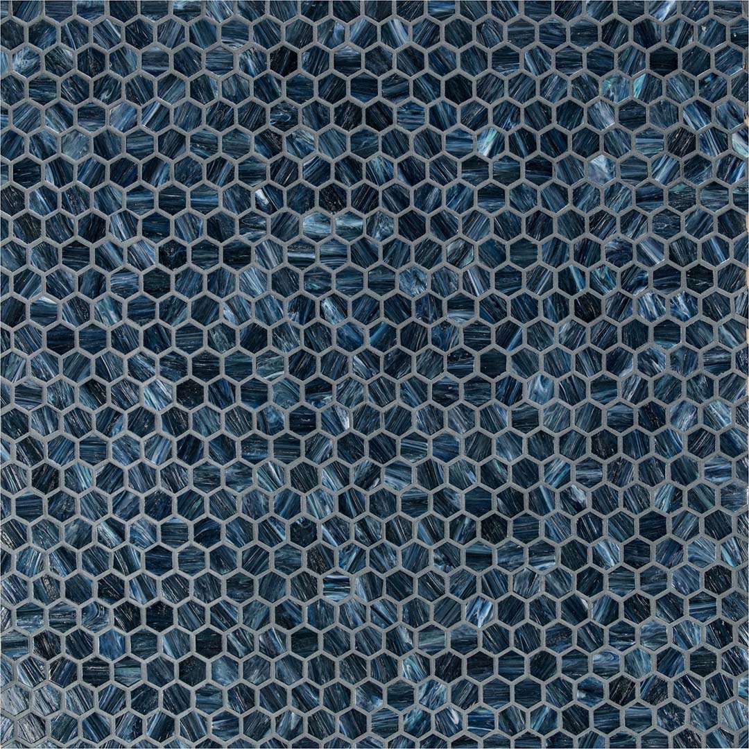 Shimmer Hexagon Mosaic 12X12 Marina Textured