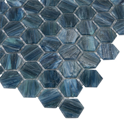 Shimmer Hexagon Mosaic 12X12 Marina Textured