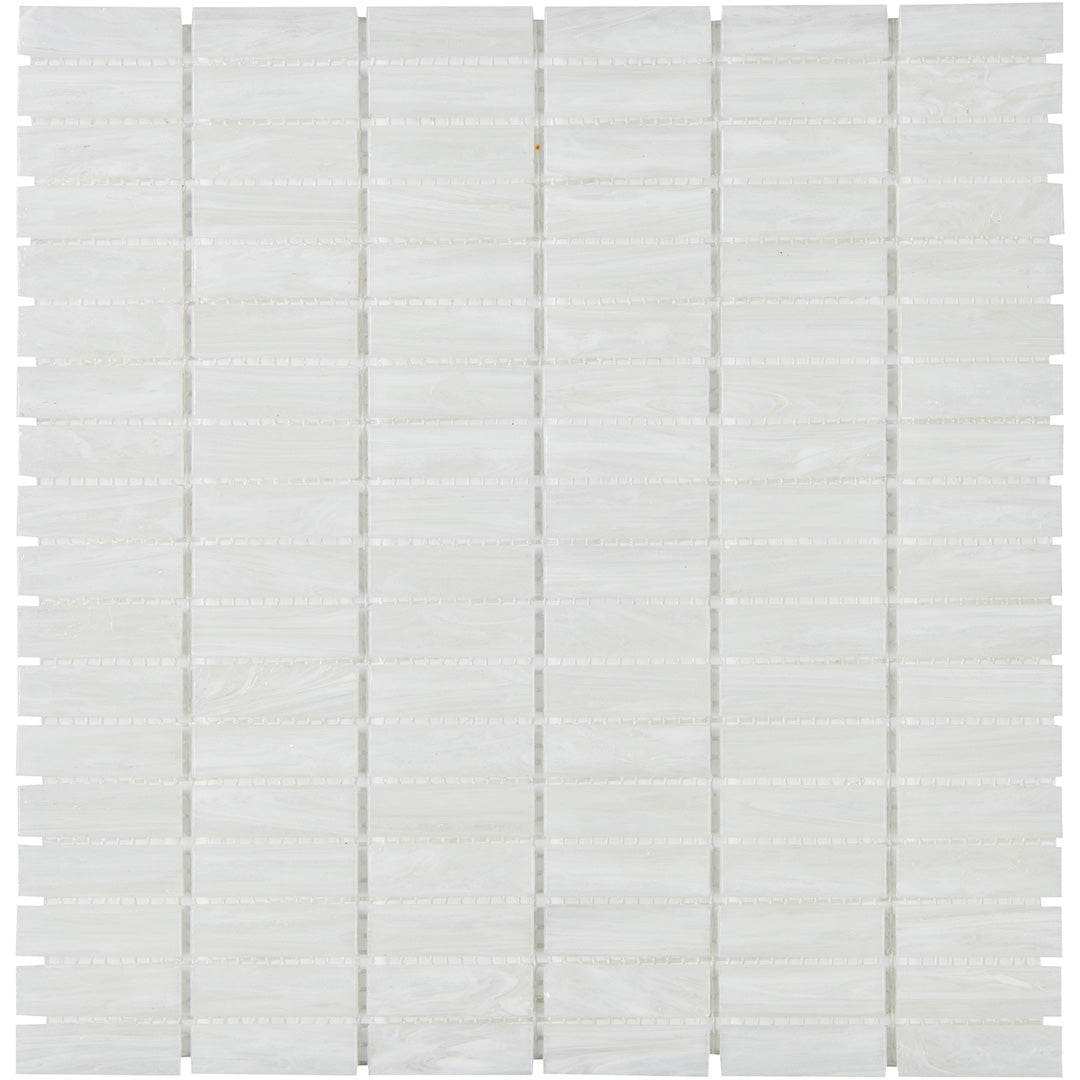 Shimmer Rectangle Mosaic 12X12 Ocean Foam Textured