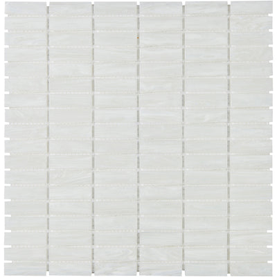 Shimmer Rectangle Mosaic 12X12 Ocean Foam Textured