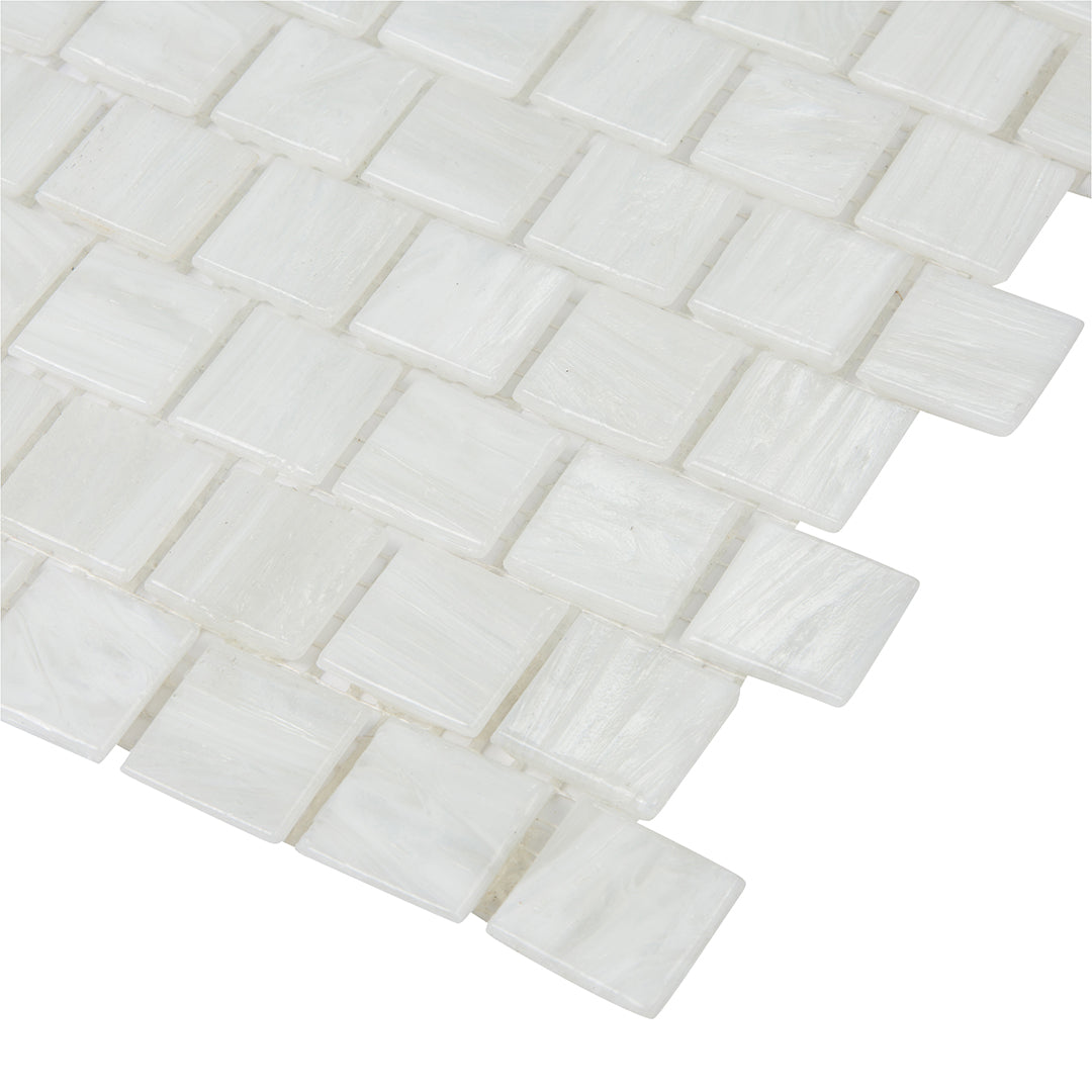 Shimmer Square Mosaic 12X12 Ocean Foam Textured