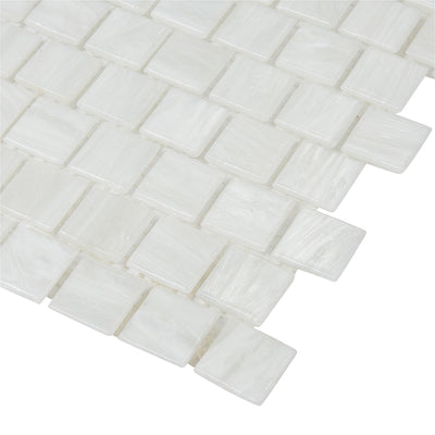 Shimmer Square Mosaic 12X12 Ocean Foam Textured