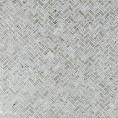 Shimmer Herringbone Mosaic 12X12 Sand Dunes Textured