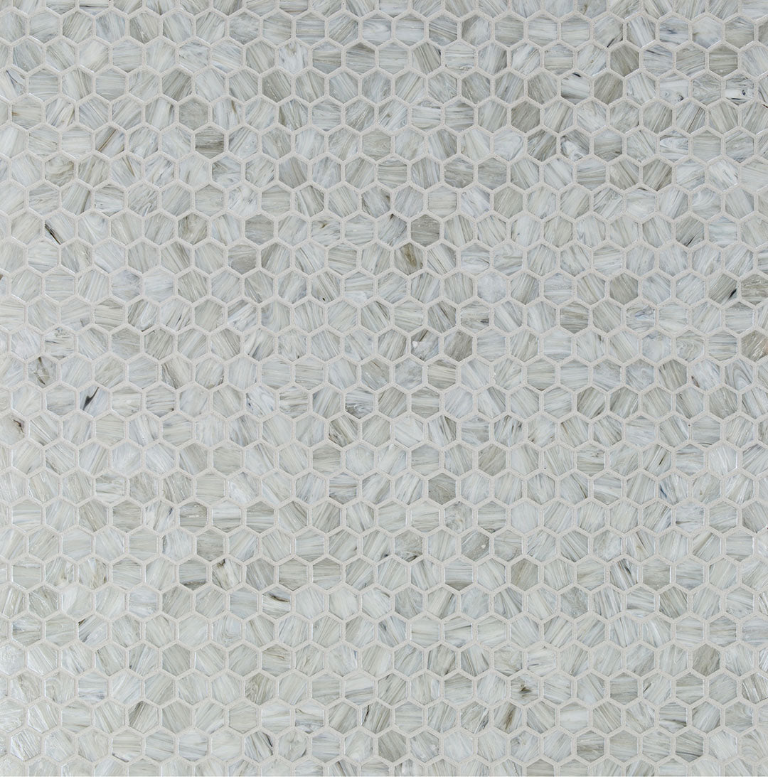 Shimmer Hexagon Mosaic 12X12 Sand Dunes Textured