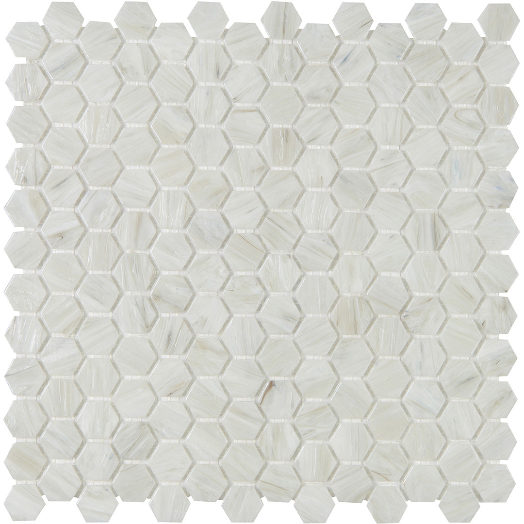 Shimmer Hexagon Mosaic 12X12 Sand Dunes Textured