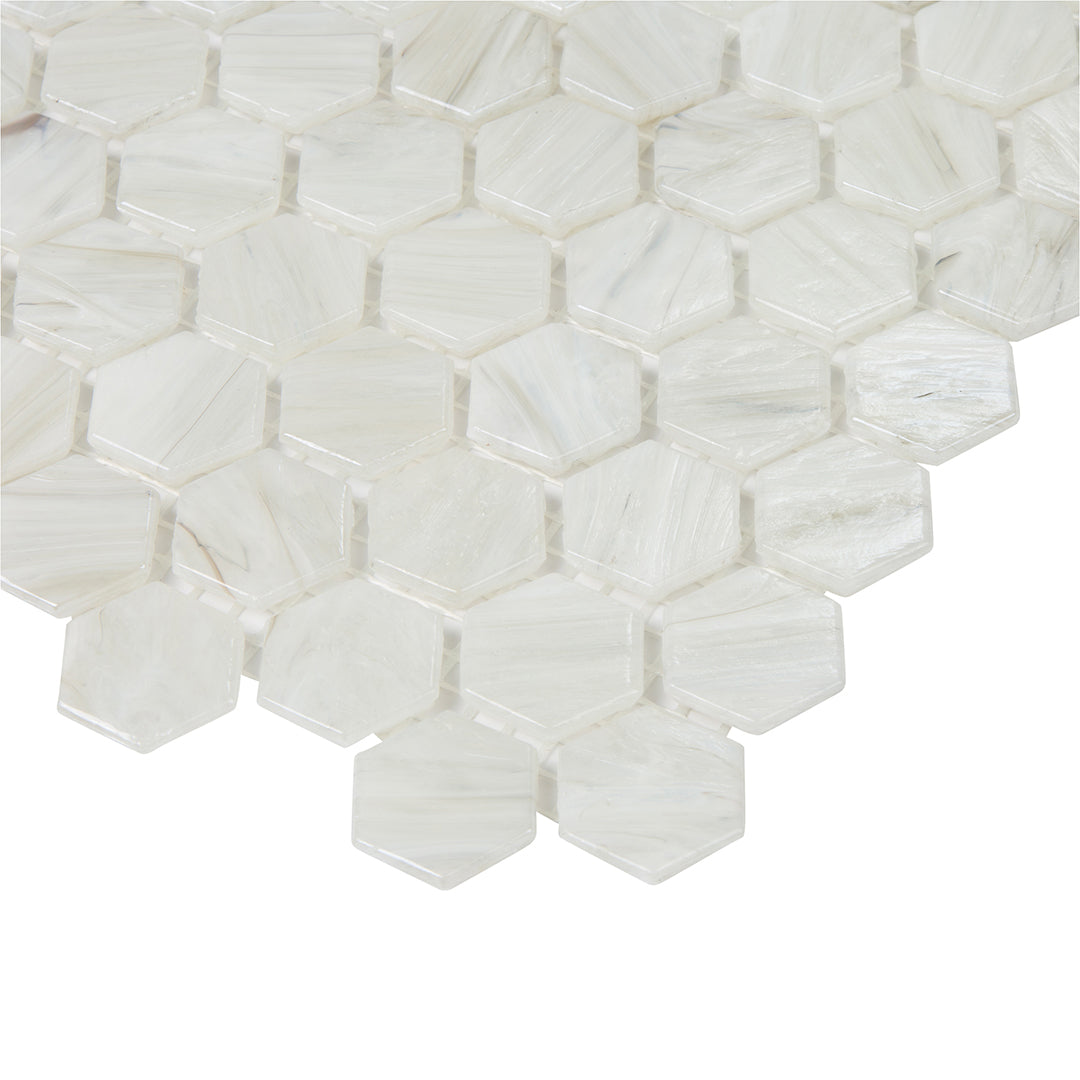 Shimmer Hexagon Mosaic 12X12 Sand Dunes Textured