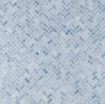 Shimmer Herringbone Mosaic 12X12 Tide Textured