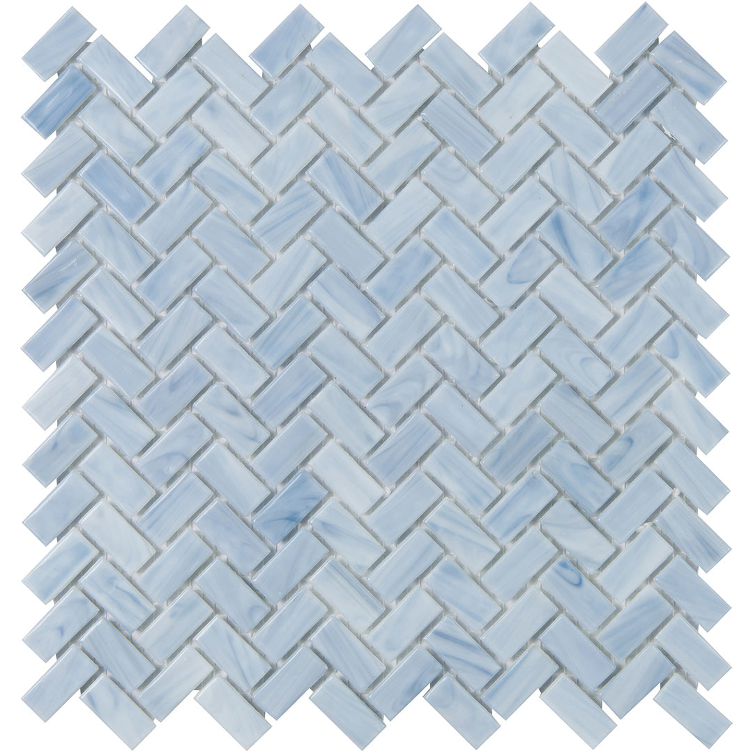 Shimmer Herringbone Mosaic 12X12 Tide Textured