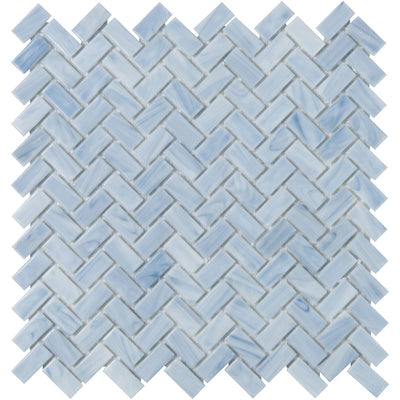 Shimmer Herringbone Mosaic 12X12 Tide Textured