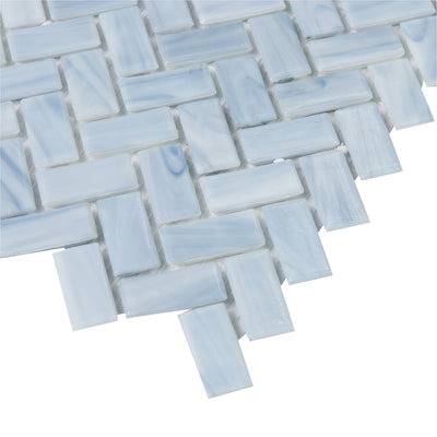 Shimmer Herringbone Mosaic 12X12 Tide Textured