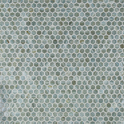 Shimmer Hexagon Mosaic 12X12 Waters Edge Textured