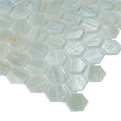 Shimmer Hexagon Mosaic 12X12 Waters Edge Textured