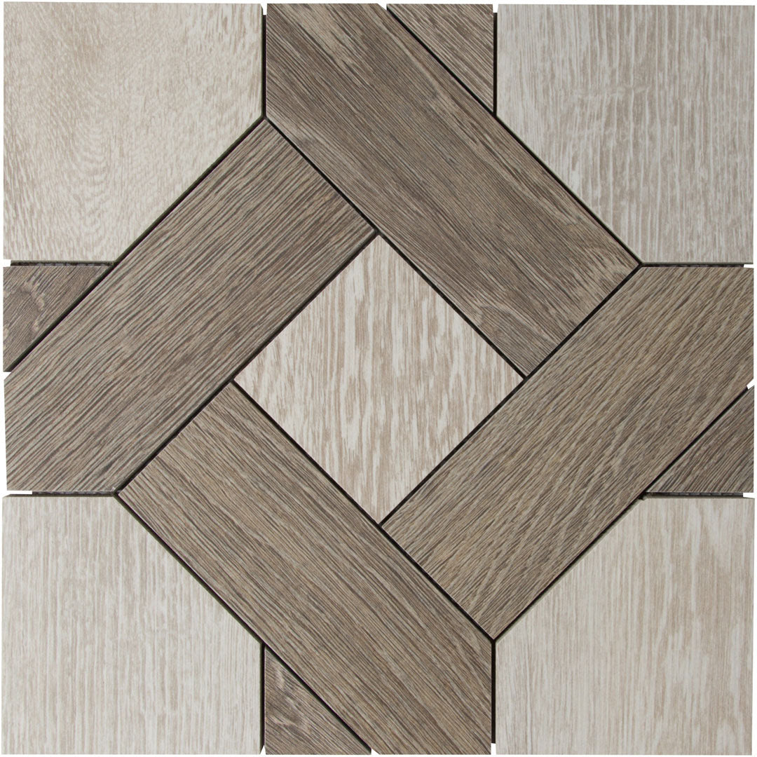 Sterling Row Classic Fit Mosaic 12X12 Charcoal Natural