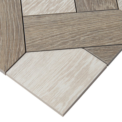 Sterling Row Classic Fit Mosaic 12X12 Charcoal Natural