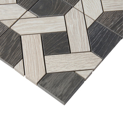Sterling Row Mosaic 12-1/2X12-3/8 Charcoal Natural