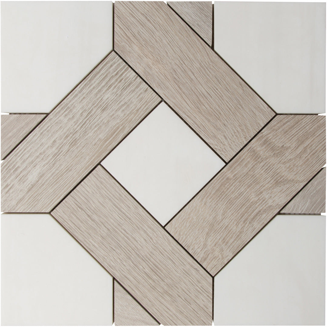 Sterling Row Classic Fit Mosaic 12X12 Linen Natural