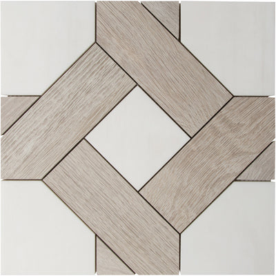 Sterling Row Classic Fit Mosaic 12X12 Linen Natural