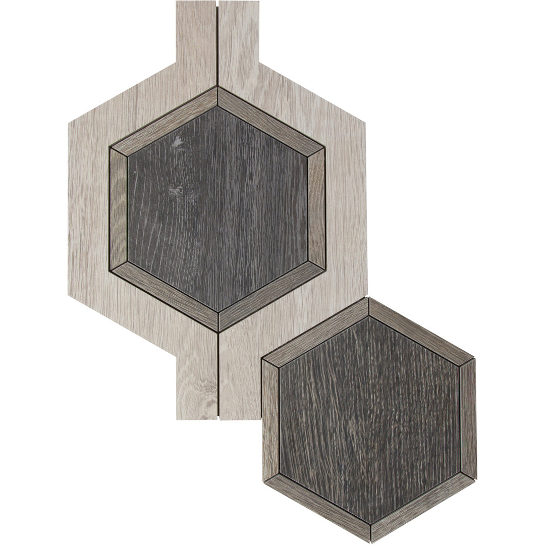 Sterling Row Buckle Mosaic 9-1/4X12 Charcoal Natural