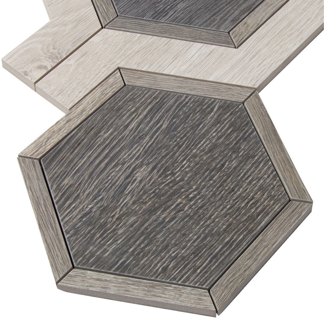 Sterling Row Buckle Mosaic 9-1/4X12 Charcoal Natural