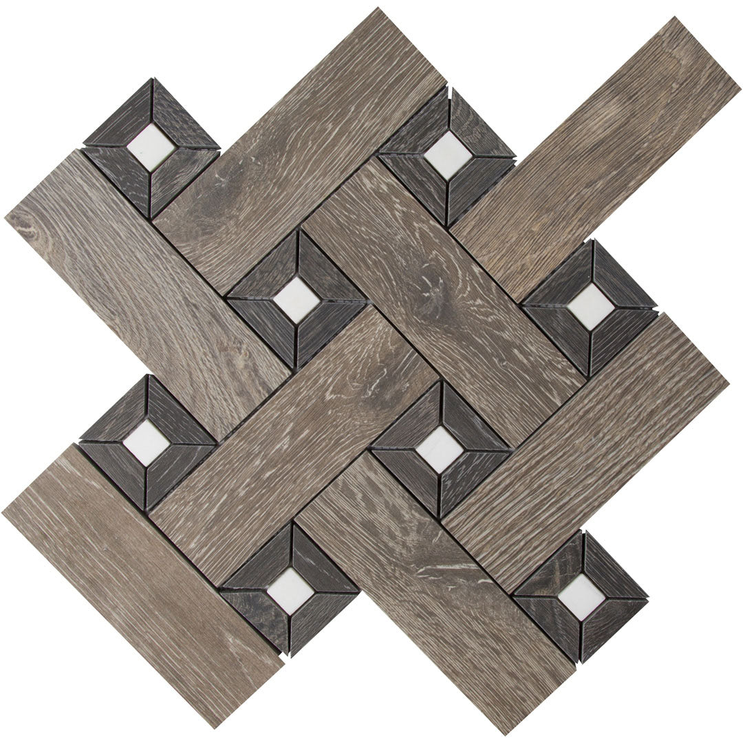 Sterling Row Tailor Made Mosaic 12X12 Charcoal Natural