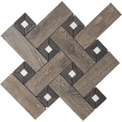 Sterling Row Tailor Made Mosaic 12X12 Charcoal Natural