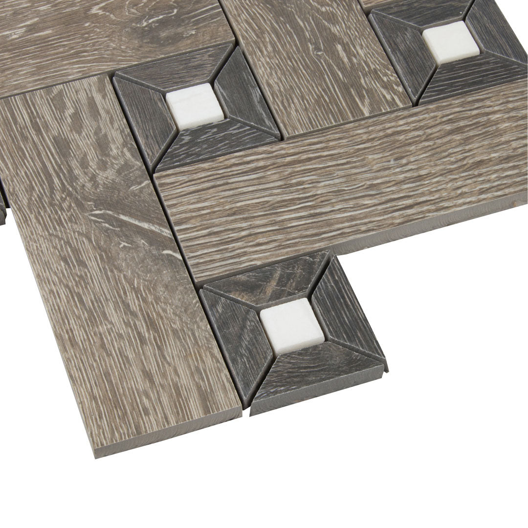 Sterling Row Tailor Made Mosaic 12X12 Charcoal Natural