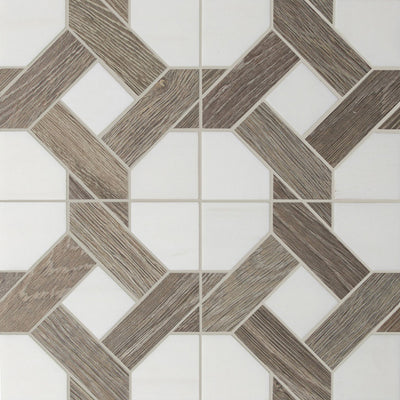 Sterling Row Mosaic 12-1/2X12-3/8 Linen Glazed