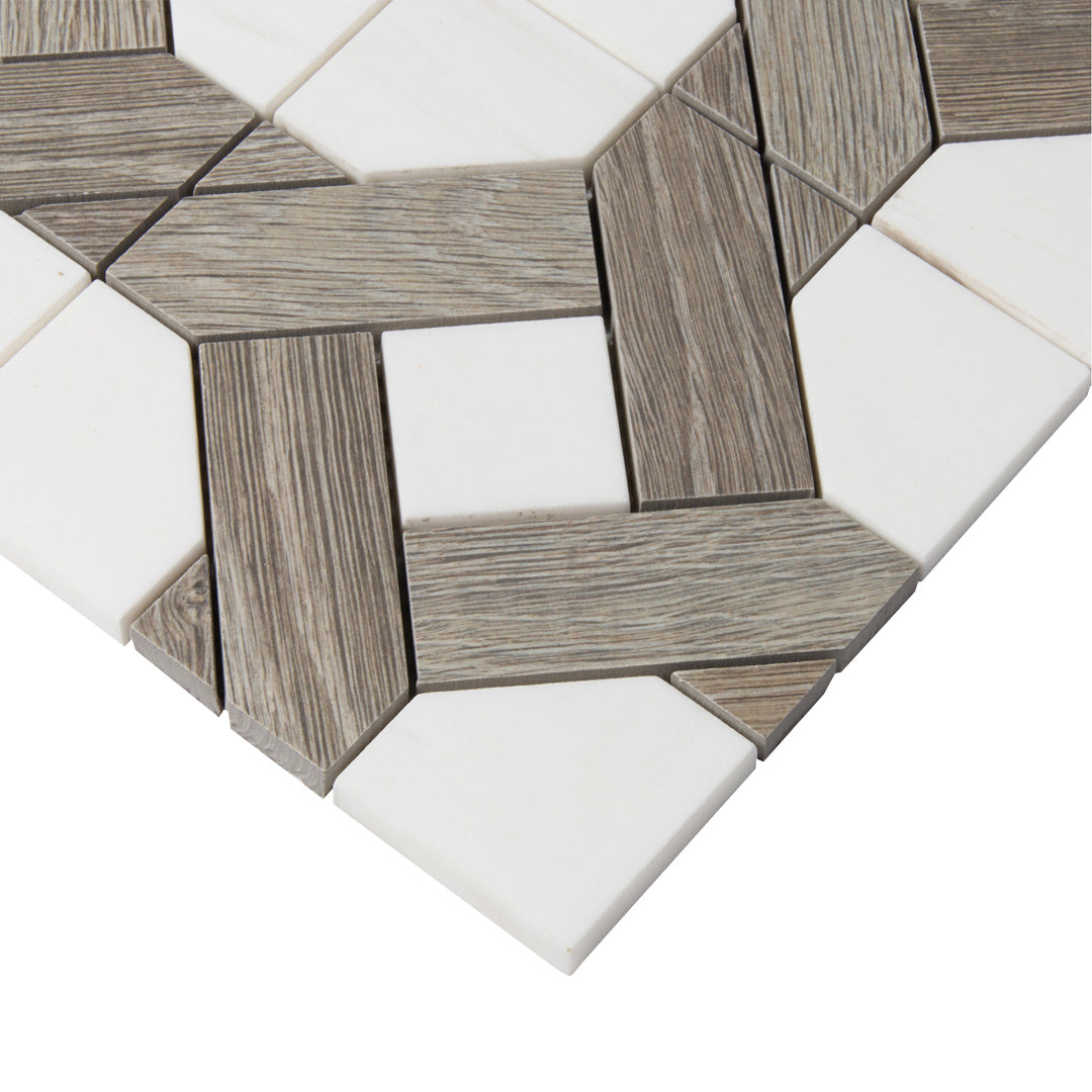 Sterling Row Mosaic 12-1/2X12-3/8 Linen Glazed