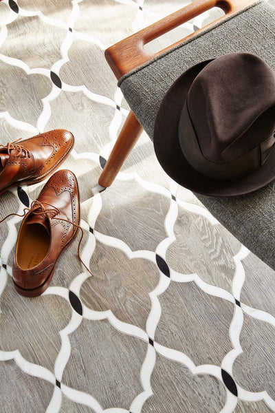 Sterling Row Wingtip Mosaic 5-3/4X7-3/4 Charcoal Natural