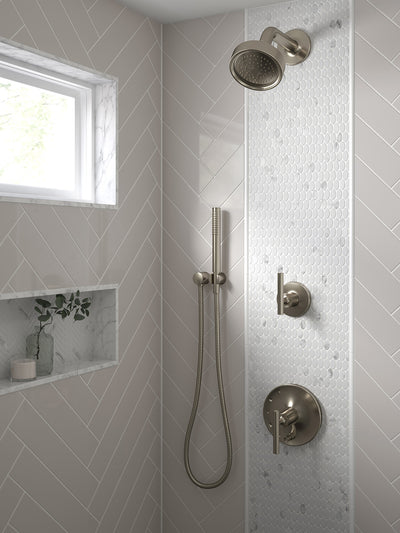 Studio Marble Impressions Herringbone Mosaic 12X12 Grey/White Honed