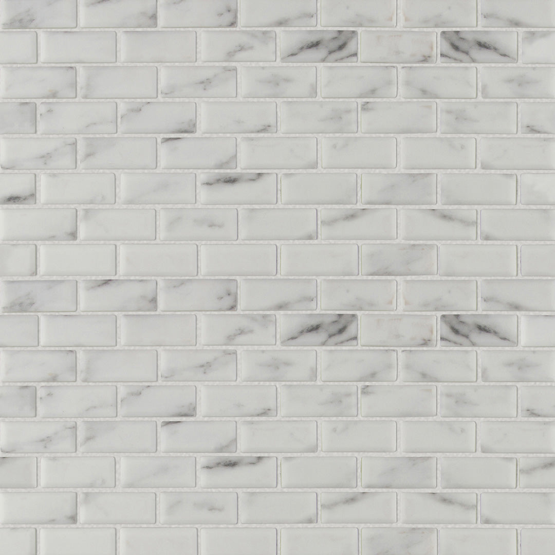 Studio Marble Impressions Rectangle Mosaic 12X12 Grey/White Honed