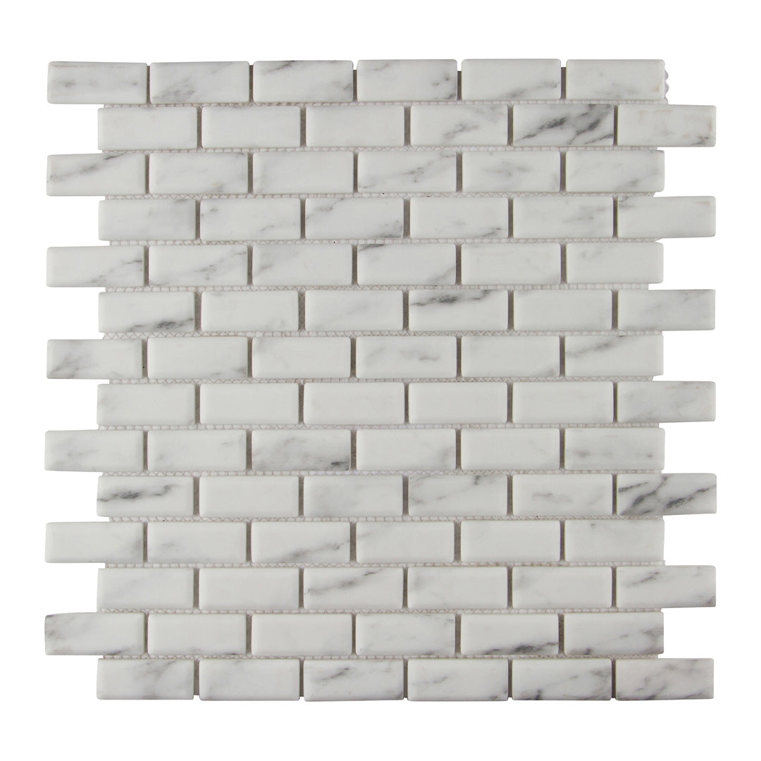 Studio Marble Impressions Rectangle Mosaic 12X12 Grey/White Honed