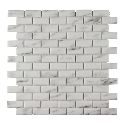 Studio Marble Impressions Rectangle Mosaic 12X12 Grey/White Honed