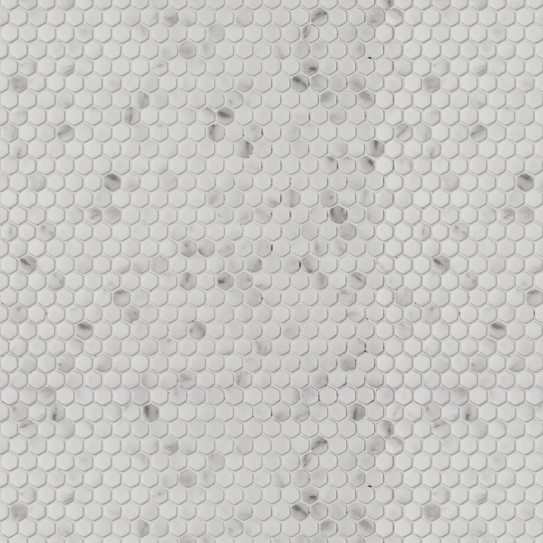 Studio Marble Impressions Hexagon Mosaic 12X12 Grey/White Honed