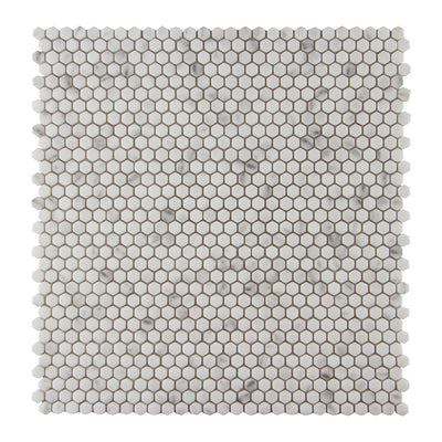 Studio Marble Impressions Hexagon Mosaic 12X12 Grey/White Honed