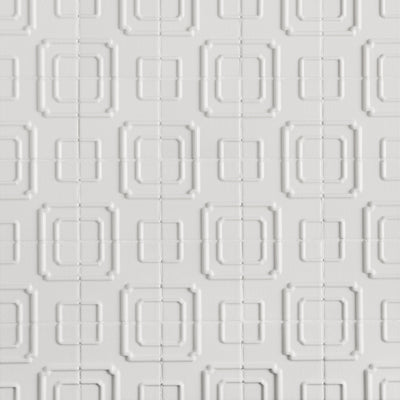 Studio Moderne Deco 4-1/4X4-1/4 Ecru Gloss