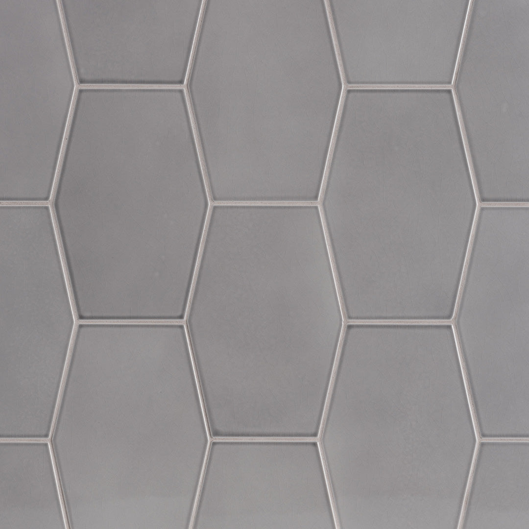 Studio Moderne Hexagon 5-3/8X9 Sterling Gloss