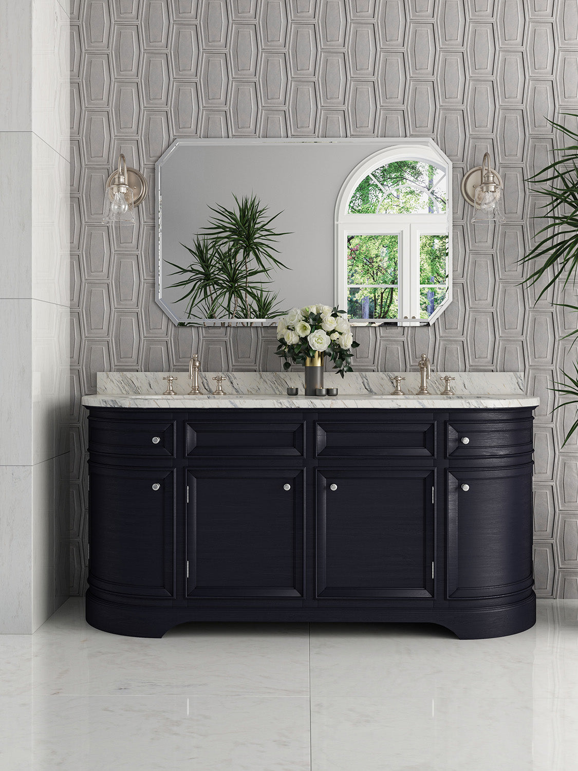 Studio Moderne Deco 5-3/8X9 Sterling Gloss