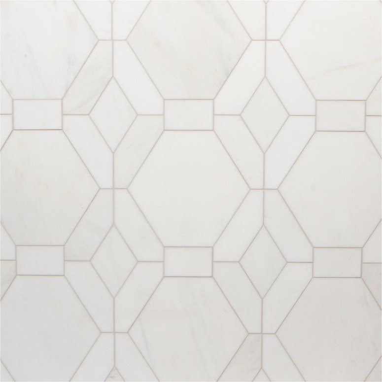Studio Moderne Hexagon Mosaic 12.5X12.38 Bianco Bello Honed