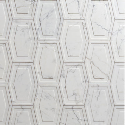 Studio Moderne Stone Claremont Mosaic 12-1/16X6-13/16 Calacatta Honed