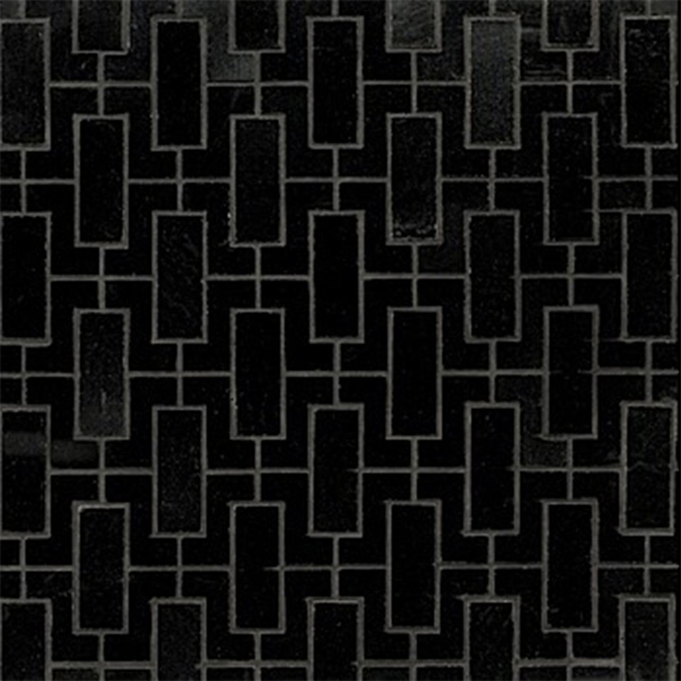 Studio Moderne Stone Mosaic 12-1/2X12-3/8 Noir Polished